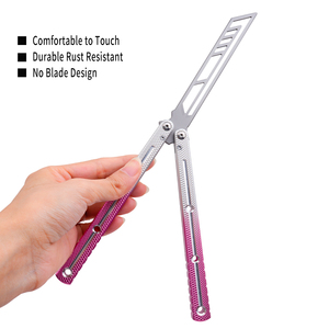 Anti-slip Handle Balisong <strong>Trainer</strong> Outdoor EDC Foldable <strong>Butterfly</strong> Practice <strong>Knife</strong> - Product Image 4