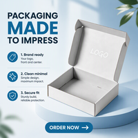 Boîte d'expédition pour vêtements en carton gris personnalisée avec votre logo – Offre spéciale