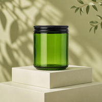 Emballage haut de gamme pour soins de la peau, pot en verre pour crème cosmétique de 2 oz, 4 oz, 8 oz avec couvercle à vis hermétique, logo personnalisé pour marque de beauté