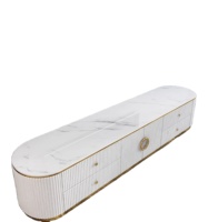 Meubles de salon design moderne table centrale en pierre base en acier inoxydable marbre rond