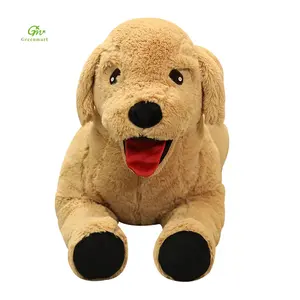 Greenmart labrador travesseiro de brinquedo de pelúcia, travesseiro de brinquedo de pelúcia personalizado, baixo e boneco de cachorro, amarelo dourado para crianças, atacado de pelúcia, feito para casa