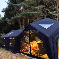 Vente en gros de tente gonflable 420d quatre saisons, tente de camping pneumatique, gonflable portable, classique, avec pompe à air électrique