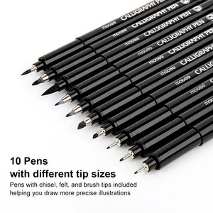 Mobee P-625E Lot de 10 Marqueurs Fineliner Non-Toxiques à Écriture Fluide pour Lettrage à la Main et Dessin Artistique Stylos de <span class=keywords><strong>Calligraphie</strong></span> d'Usine - Product Image 2