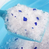 Litière pour chat OEM 0,5 mm de qualité supérieure, écologique, multicolore, en gel de silice cristallin, avec indicateur de pH, hautement absorbante, sans poussière, pour la santé des chats