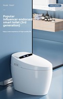 Les designers recommandent la toilette intelligente à siphon, siège chauffant, à fixation au sol, avec télécommande par téléphone portable
