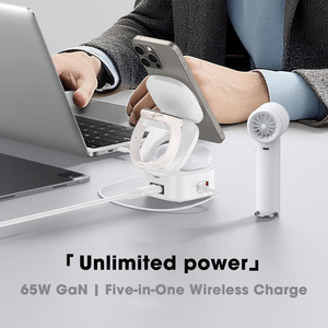 Tùy Chỉnh 15W W08i Sạc Không Dây Có Thể Gập Lại 3-Trong-1 Điện Thoại Sạc Trạm Magnetic Đứng PC Tương Thích iPhone Cho Airpods Chúng Tôi - Product Image 2