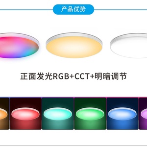 ไฟเพดาน LED RGB ปรับความสว่างได้ 30W พร้อม WiFi สำหรับห้องนั่งเล่น โคมไฟเพดานอัจฉริยะ - Product Image 6