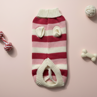 Vêtements d'hiver pour animaux de compagnie, col roulé rayé tricoté traditionnel, confortables et personnalisés, de haute qualité, luxe, 100% acrylique, directement de l'usine
