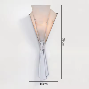 Lampe murale vintage française rétro en forme de fleur avec éclairage en albâtre espagnol naturel pour salon, chambre et couloir d'hôtel - Product Image 4