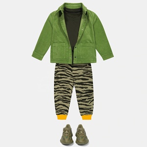 Vestes décontractées en velours côtelé à boutons-pression sur le devant, en coton, personnalisées en gros, marque privée, pour garçons - Product Image 3