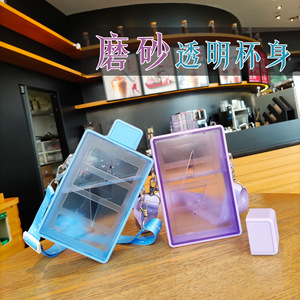 Yafchi Water Bottle Plastic Lightning Design Strap Direct Drink Travel Cup Bpa Free For Students And Adults - Product Image 3