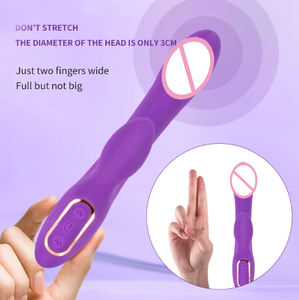 Consolador vibrador doble de 10 frecuencias, juguete sexual para mujeres para adultos, productos eróticos al por mayor de China para masturbación de niñas, masajeador AV - Product Image 5