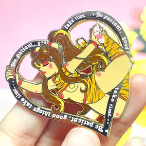 Wholesale No MOQ Metal Pins Supplier Glitter Brooch Anime Hard Enamel pin Soft Lapel Badge Manufacturer Custom Enamel Pin