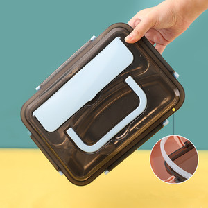 Récipient de Nourriture rectangulaire 304 Étanche En Acier inoxydable <span class=keywords><strong>Bento</strong></span> Boîte à Lunch À <span class=keywords><strong>3</strong></span> <span class=keywords><strong>Compartiments</strong></span> Boîte à Lunch Personnalisée - Product Image 4