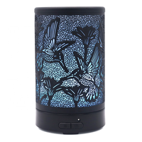 Diffuseur d'aromathérapie ultrasonique électrique alimenté par USB, design métallique, 100 ml, avec lumière LED 7 couleurs et fonction de minuterie