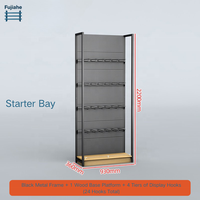 Système d'étagères modulaires en métal double face robustes avec panneaux perforés pour présentoirs de vente au détail, crochets, modules de démarrage et modules d'extension pour supermarchés et snacks