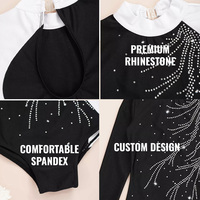 Disfraz de Animadora Personalizable de Alta Calidad en Spandex con Pedrería para Mujer, Impresión por Transferencia de Calor, Diseño Personalizado Óptimo