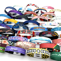 Bracelets promotionnels réutilisables pour événements avec logo personnalisé, puce RFID NFC 213, contrôle d'accès, bracelet extensible en tissu NFC
