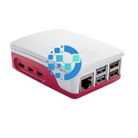 Carcasa Original Raspberry Pi 5ª Generación Pi5 Oficial Roja y Blanca con Ventilador de Velocidad Ajustable para Raspberry Pi5