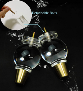 DIY Tapered Square Plastic Modern Furniture <b>Legs</b> Transparent Finish <b>for</b> Dining Bedroom Bathroom Kitchen Living Room Hotel End - Product Image 3