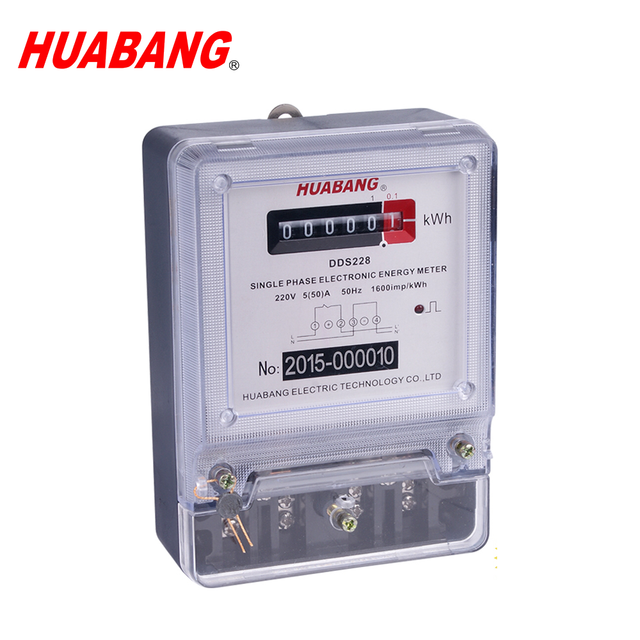 Single Phase Class 1 Accurate Meter with 6 Digits Register Display Electrical Meter