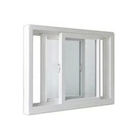 Fenêtre coulissante en PVC de style européen avec grille, double vitrage, pour maison et villa