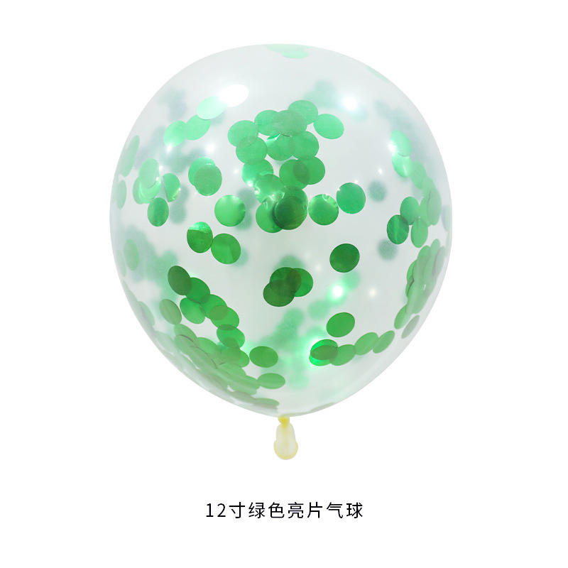 12-inch green sequined balloon