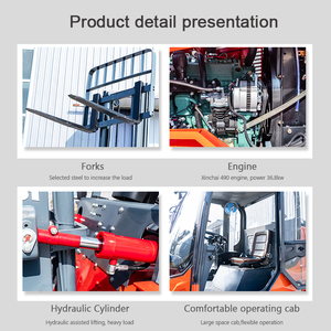 Miễn phí vận chuyển thủy lực 3.5 t 4x4 ngoài trời tất cả các địa hình gồ ghề khớp nối núi DIESEL off-road xe nâng thương mại công nghiệp sử dụng - Product Image 5