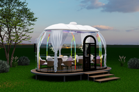 Dôme de glamping transparent moderne et abordable en polycarbonate pour événements en plein air