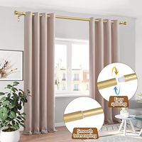 Barra de Cortina de Madera de Nogal de Alta Calidad, Barra de Cortina de Madera Clara, Decoración Natural para el Hogar, Diseño de Ventanas, Nuevo