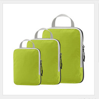 Ensemble de cubes de rangement de voyage légers et de haute qualité avec logo personnalisé, cubes de compression en maille pour vêtements et bagages