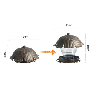 Mangeoire décorative étanche pour oiseaux sauvages suspendue et résistante aux écureuils Mangeoire à oiseaux pliable en plastique pour l'extérieur - Product Image 3