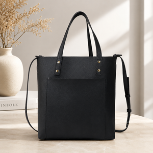 Women Shoulder Crossbody Tote Bag Minimalist PU Leather <b>Handbag</b> Large Capacity Casual Daily Bag with Adjustable Strap - Product Image 2
