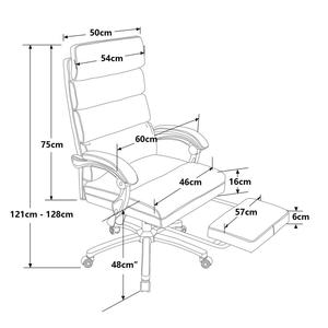 Fauteuil de bureau moderne et simple, inclinable, en similicuir, avec fonction de levage et pivotant, pour la sieste, 359,00 $/pièce - Product Image 5