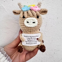 Muñecos de Animales Hechos a Mano al por Mayor, Muñecos de Ganchillo Emocionales y Positivos, Adornos de Incentivo, Juguetes de Ganchillo para Regalos de Apoyo