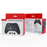 Manettes de jeu sans fil RGB BT pour Switch OLED avec vibration, éclairage LED, boutons programmables, bouton Turbo