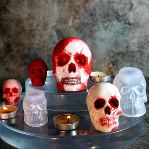Moule goutte à goutte en silicone Halloween Scarface moule à bougie <span class=keywords><strong>jeu</strong></span> <span class=keywords><strong>de</strong></span> décoration <span class=keywords><strong>de</strong></span> vacances fait maison - Product Image 2