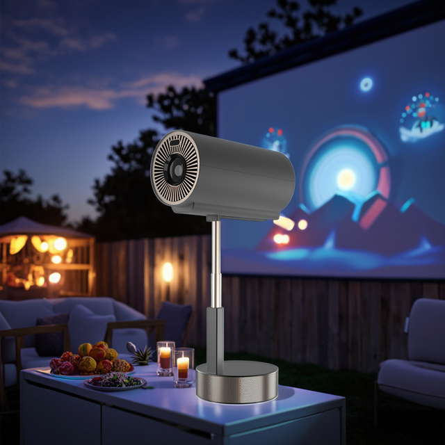 2025 Newest Projectors with Stand Built in Speaker 200ANSI Ultra Full HD 1080P Support 4k Decode Mini Portable Smart Projector