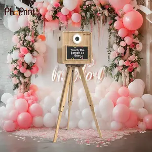 Reyeah Party Photo Booth Instant Print Vintage Wedding Wooden Dslr Photo Booth