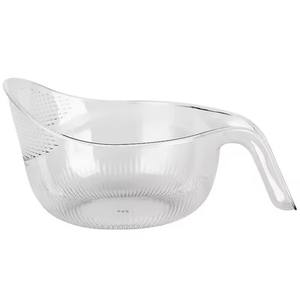 1 unidad de taza multifuncional de plástico con filtro de agua, escurridor de arroz, colador y cuchara para frutas y verduras, para uso doméstico en la cocina - Product Image 6