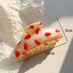 Pinza de Pelo Jumbo de Alta Calidad de 11 cm, Pinza de Pelo Personalizada para Niñas, Media Luna, Arco, Plástico, Pinza de Pelo Grande con Diseño de Mármol para Mujer - Product Image 5