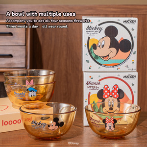 Vaisselle de design Disney, bols en <span class=keywords><strong>verre</strong></span> écologiques adaptés aux enfants, pour les cadeaux, l'usage domestique quotidien et la vente en gros - Product Image 5