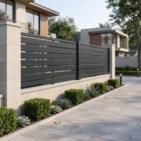 Panneau de clôture extérieur moderne en aluminium à persiennes horizontales pour la protection de la vie privée, idéal pour les applications résidentielles et commerciales