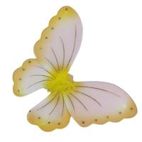 Costume de fête pour filles et enfants pas cher, de haute qualité, couleur et taille personnalisées, ailes de papillon en soie jaune pailleté