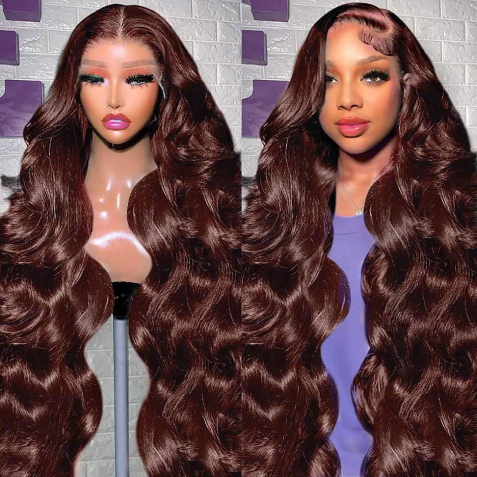 13x6 HD Lace Frontal Chocolate Body Wave Human Hair Wig