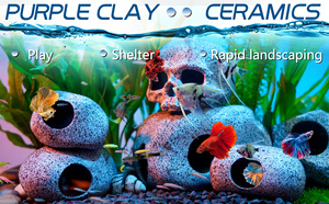 Stenen <span class=keywords><strong>Aquarium</strong></span> Visbak Landschapsarchitectuur Decoratie Paars Zand Vis Garnalen Schuilhuis - Product Image 2