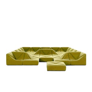 Set di Divani Modulari Stile Dune <span class=keywords><strong>con</strong></span> Design Quadrato Reclinabile - <span class=keywords><strong>Divano</strong></span> Imbottito in Spugna per Aree Gioco per Bambini e Soggiorni Familiari - Product Image 6