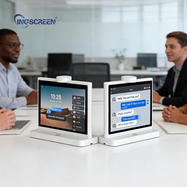 Real Time AI Voice Translator Desktop Dual Screen Language Translation Machine