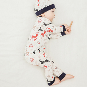 Customized Beautiful Candy Cane Bamboo High Class Red Boy Winter Baby Girl Set Bamboo <strong>Pyjamas</strong> Baby <strong>Christmas</strong> Bamboo Pajamas - Product Image 6