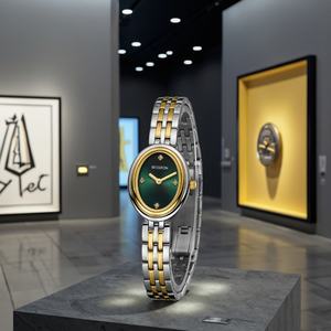 Reloj de Pulsera de Cuarzo Analógico de Acero Inoxidable, Elegante y de Lujo, con Forma Ovalada, para Mujer, Ideal para Regalo - Product Image 5